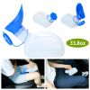 Unisex Potty Urinal Bottle 1000ML/33.8OZ Adult Emergency Urinal Device Portable Male Female Toilet w/ Lid Funnel For Car Camping Travel Hospital Outdo