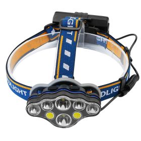 20000LM LED Headlamp 8 Lighting Modes Rechargeable Headlights IP44 Waterproof Rotatable Headlights For Hiking Rescuing Camping