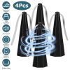 4Pack Fly Table Fans Battery USB Powered Bug Fans Food Fans Fly Table Spinners Traps with Hook for Party BBQ Picnic Camping