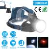 100000LM LED Headlamp 7 Lighting Modes Rechargeable Headlights IP44 Waterproof Rotatable Headlights For Hiking Rescuing Camping