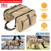 Pet Dog Backpack Hound Hiking Camping Saddle Bag Cotton Canvas For Medium Large Dog