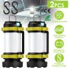 2Pcs Camping Lantern Rechargeable Flashlight Torch Power Bank Portable Tent Light Lamp USB Rechargeable for Hiking Fishing Emergency Outdoor