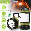 2Pcs Camping Lantern Rechargeable Flashlight Torch Power Bank Portable Tent Light Lamp USB Rechargeable for Hiking Fishing Emergency Outdoor