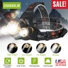 250000 LM LED Headlamp IP45 Water-Resistant Rechargeable Work Headlights Flashlight Camping Hiking Fishing