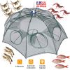 Foldable Fishing Bait Net Trap Crab Net Shrimp Minnow Crawdad Fish Cast Dip Cage Mesh Automatic Contraction