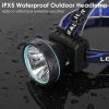 Super Bright Headlamp Adjustable Rechargeable LED Spotlight Headlight Torch IPX5 Waterproof Flashlight for Fishing Camping Hiking Running