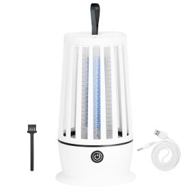 Rechargeable Mosquito Killer Lamp Bug Zapper with Night Light Strap Mosquito Catcher with Max 1615Square Feet Range UV Light for Indoor Outdoor (Option: White)