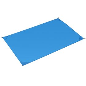 Portable Beach Blanket 4.6’ x 6.6’ Waterproof Foldable Camping Rug Pocket Sandproof Picnic Mat for Camping Picnic Hiking Grass Travel (Option: Blue)