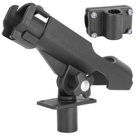 Boat Fishing Pole Rod Holder 360° Rotatable Kayak Side Rail Mount Adjustable Folding Rod Holder w/ Large Clamp (Option: PcFishingPoleHolder)