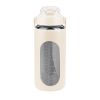 34Oz Glass Water Bottle Sports Water Bottle Motivational Water Bottle Water Intake Tracker Bottle with Straw Time Marker Silicone Sleeve Handle for Gy