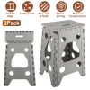 2 Pack 17.91In High Step Stool Folding Stepping Stool Lightweight Plastic Step Stool with Handle Non-slip for Kitchen Bathroom