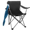 Foldable Beach Chair with Detachable Umbrella Armrest Adjustable Canopy Stool with Cup Holder Carry Bag for Camping Poolside Travel Picnic Lawn Chair